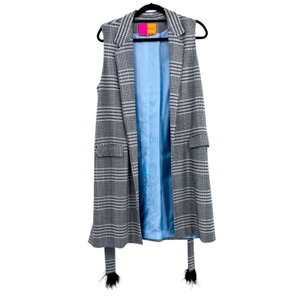 Vilagallo Vest Long Plaid - Picture 4 of 11
